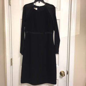 Talbots Women Mesh Sleeve Dress (Size: 8)